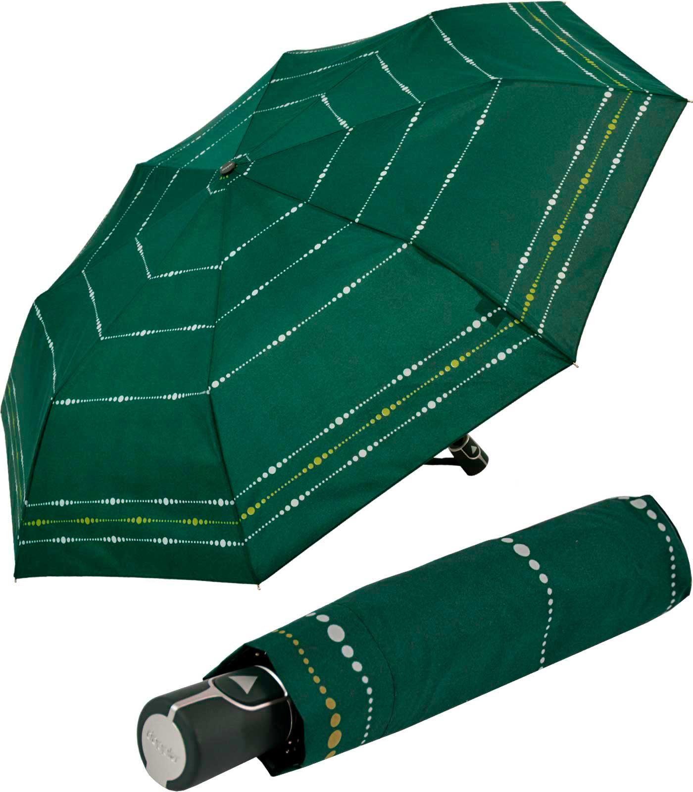 doppler® Taschenregenschirm Damen Auf-Automatik Magic Fiber - Sydney, elegant, stabil und praktisch grün