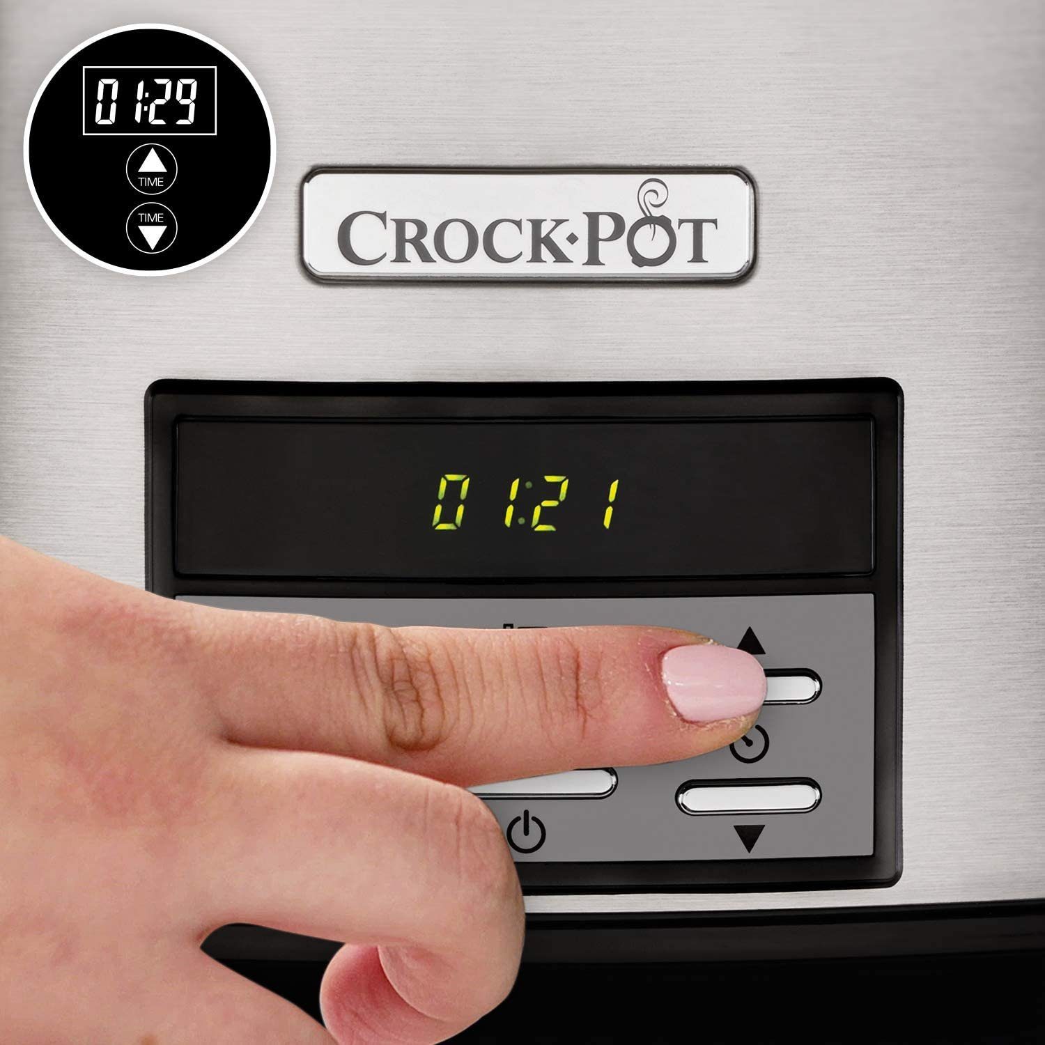 Crock-Pot Schongarer Di­gi­tal-Schon­ga­rer, ein­stell­ba­re 7,5 Liter Garzeit