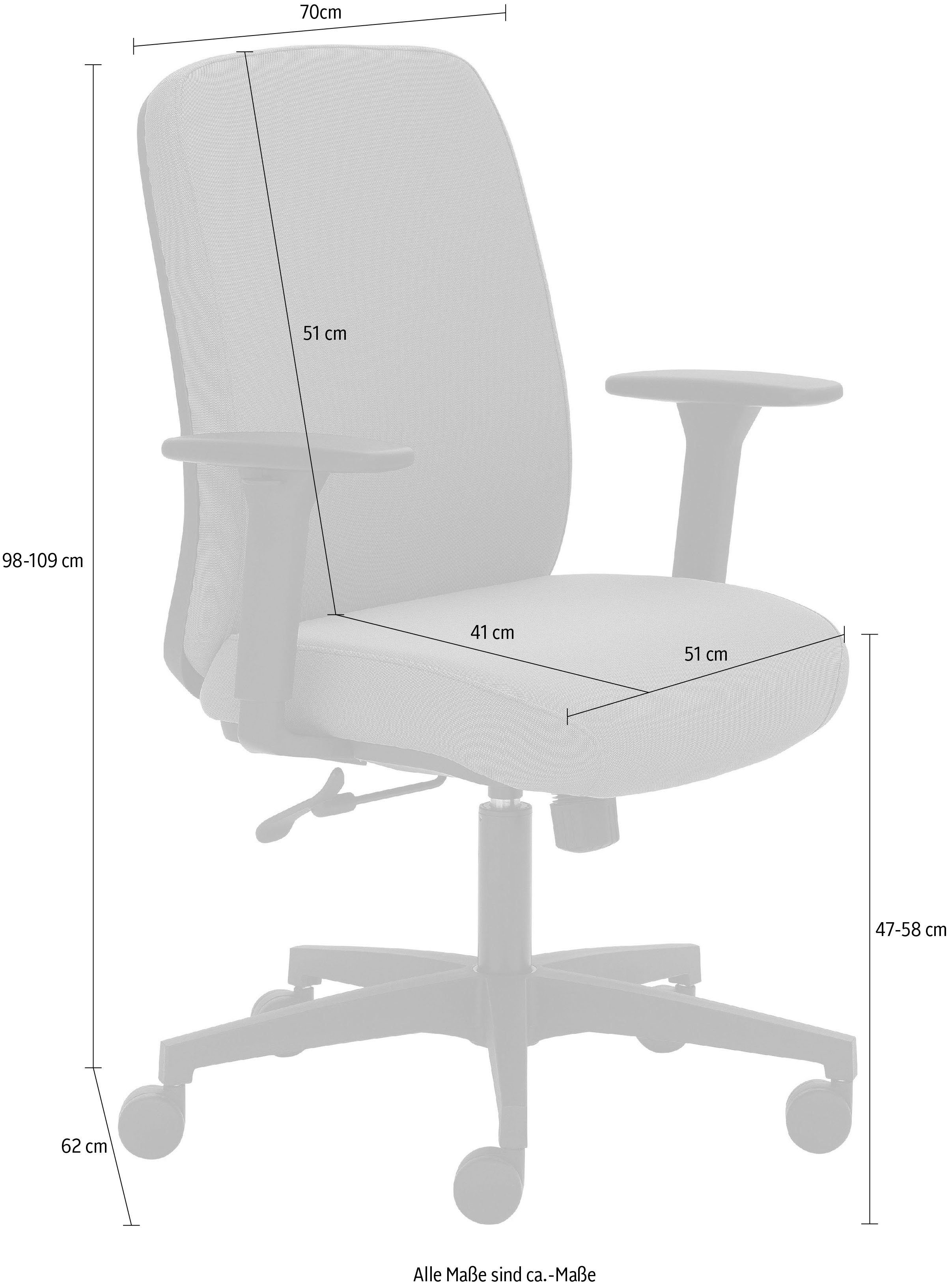 Mayer GS-zertifiziert, für Drehstuhl extra Sitzmöbel Kirschrot maximalen starke | Polsterung Kirschrot Sitzkomfort 2219,