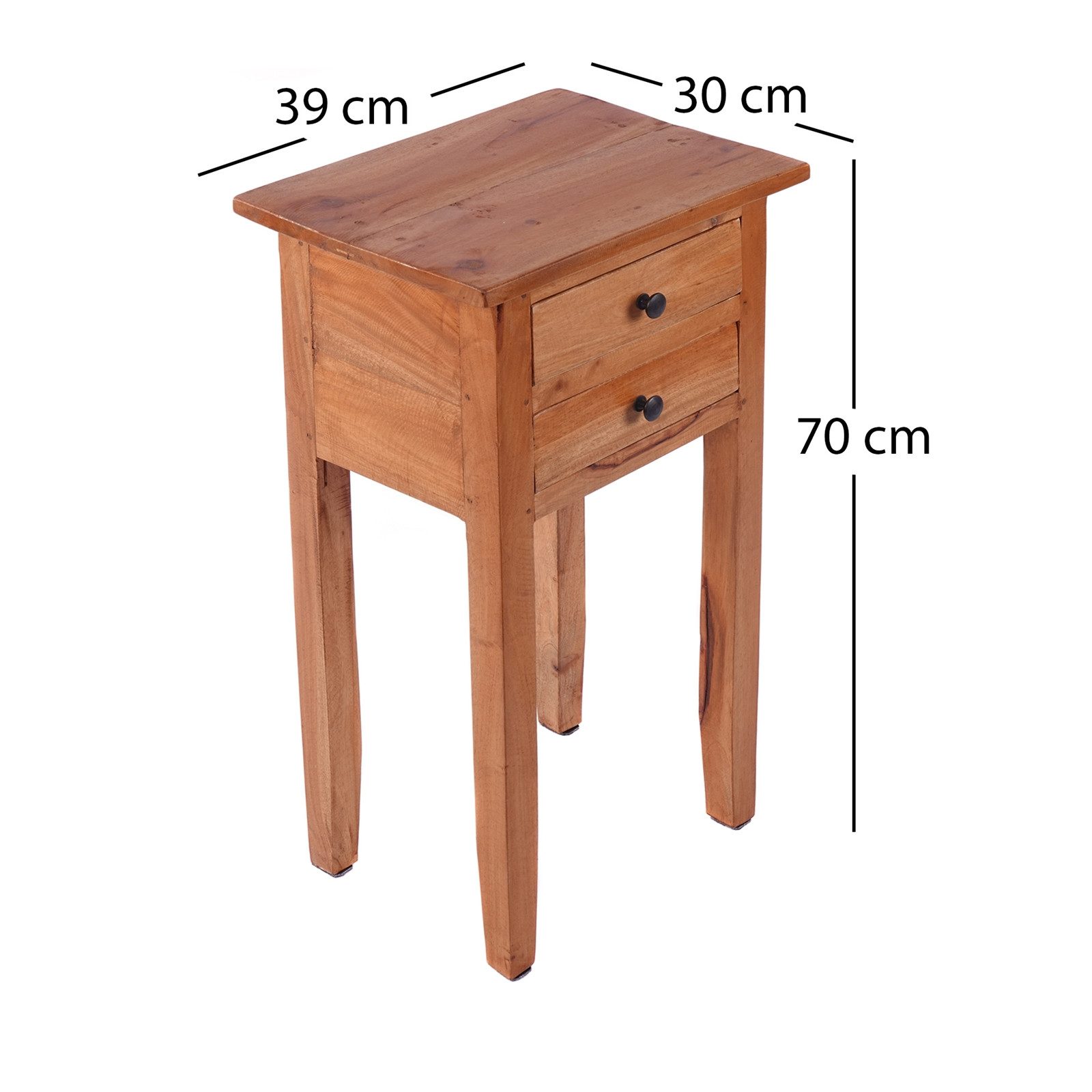 CREEDWOOD Beistelltisch BEISTELLTISCH "RIKA", Holz massivholz, 70 cm, Nacht günstig online kaufen