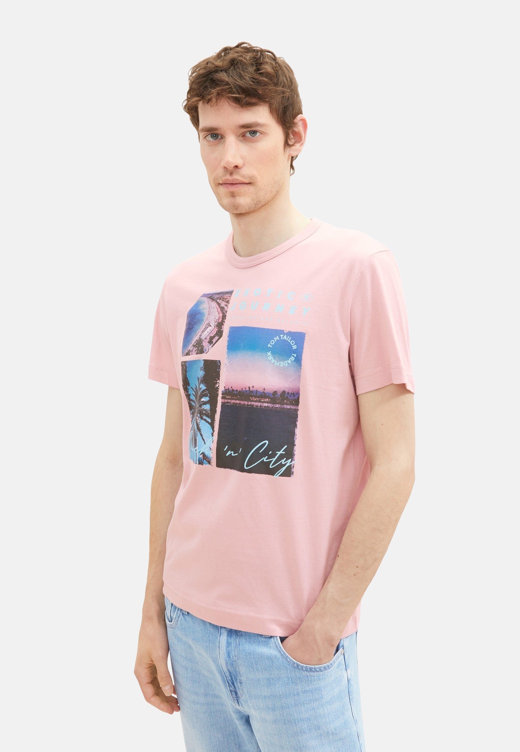T-Shirt pink Kurzarmshirt T-Shirt TAILOR TOM (1-tlg)