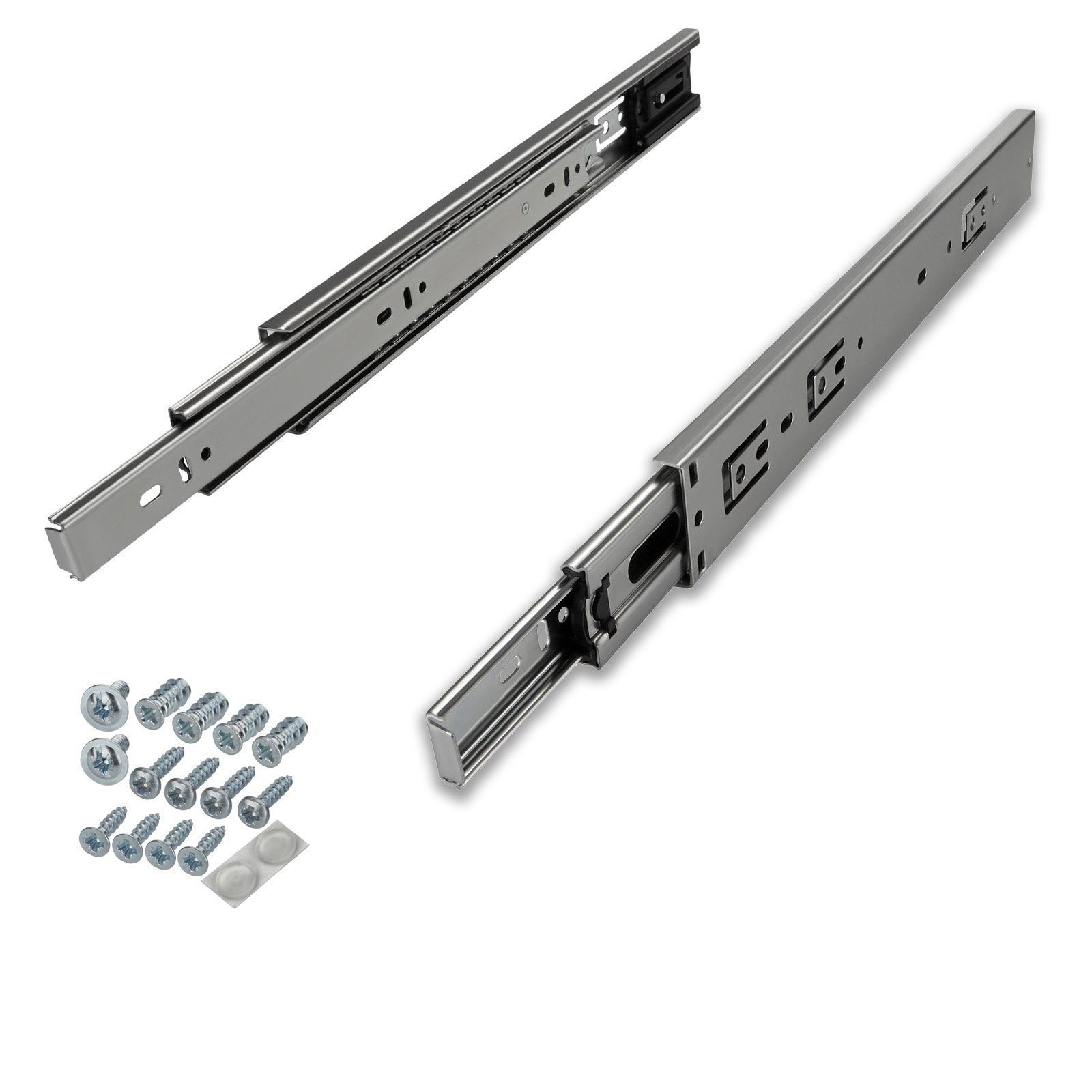 SO-TECH® Auszug Vollauszüge KV-45-H45-SE-MS Traglast 45 kg, Selbsteinzug, Länge 450 mm, 1 Paar inkl. Schraubenset