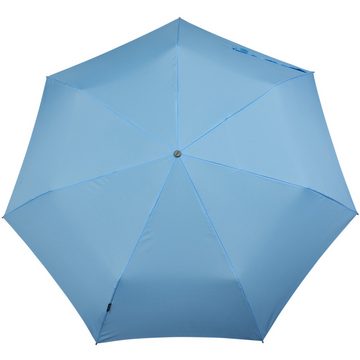 Knirps® Taschenregenschirm Slim Duomatic, leicht kompakt mit Auf-Zu-Automatik, mit UV-Schutz - einfarbig ice