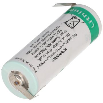 Saft SAFT LS17500 Lithium Batterie, Size A, mit Lötfahne Z-Form Batterie, (3,6 V)
