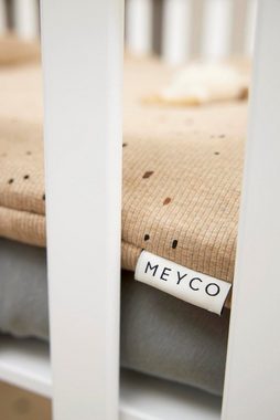 Meyco Baby Laufgittereinlage Rib Mini Spot Toffee Melange, (1-tlg), 80x100cm