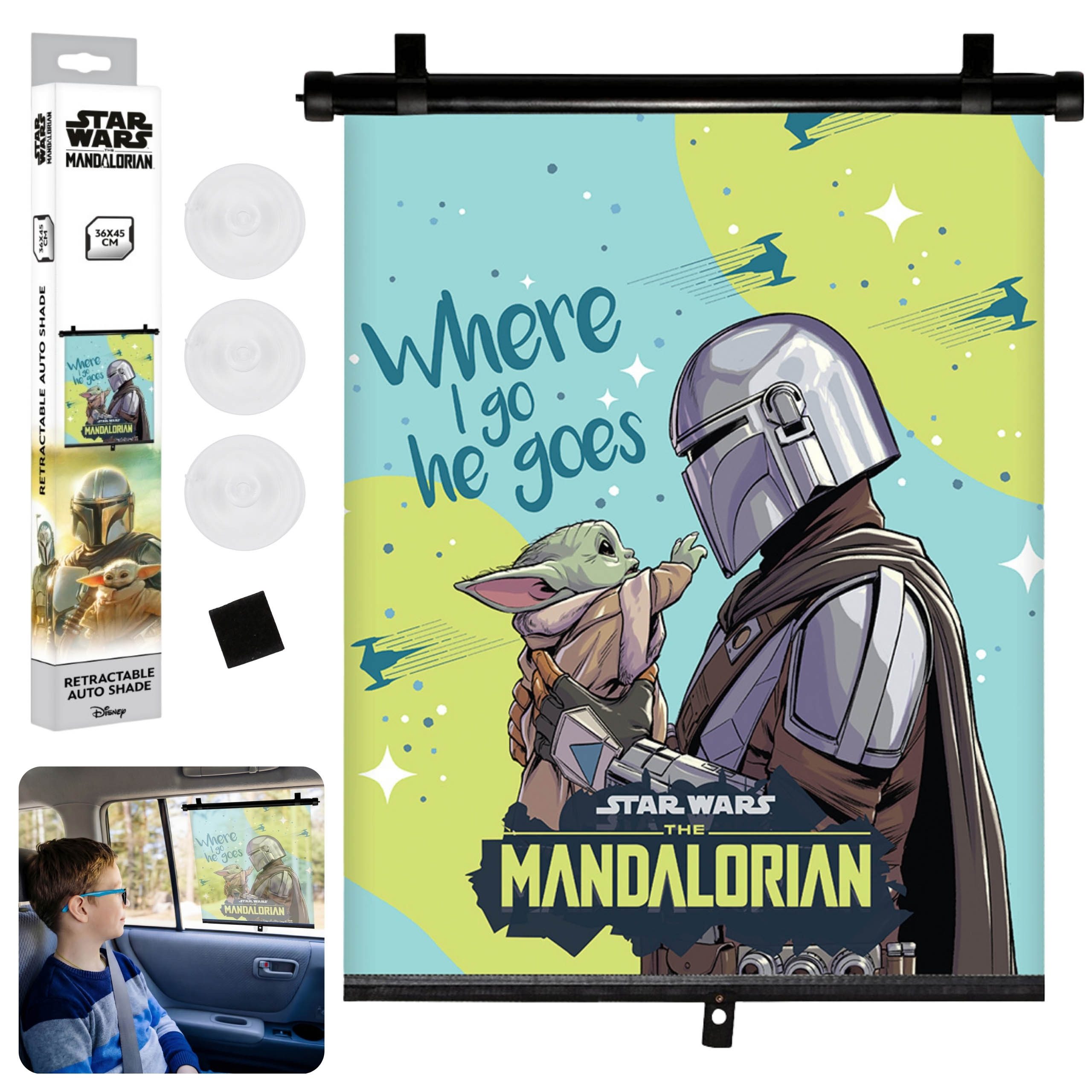 Star Wars Autosonnenschutz STAR WARS The Mandalorian Sonnenschutzrollo fürs Autofenster 36x45 cm
