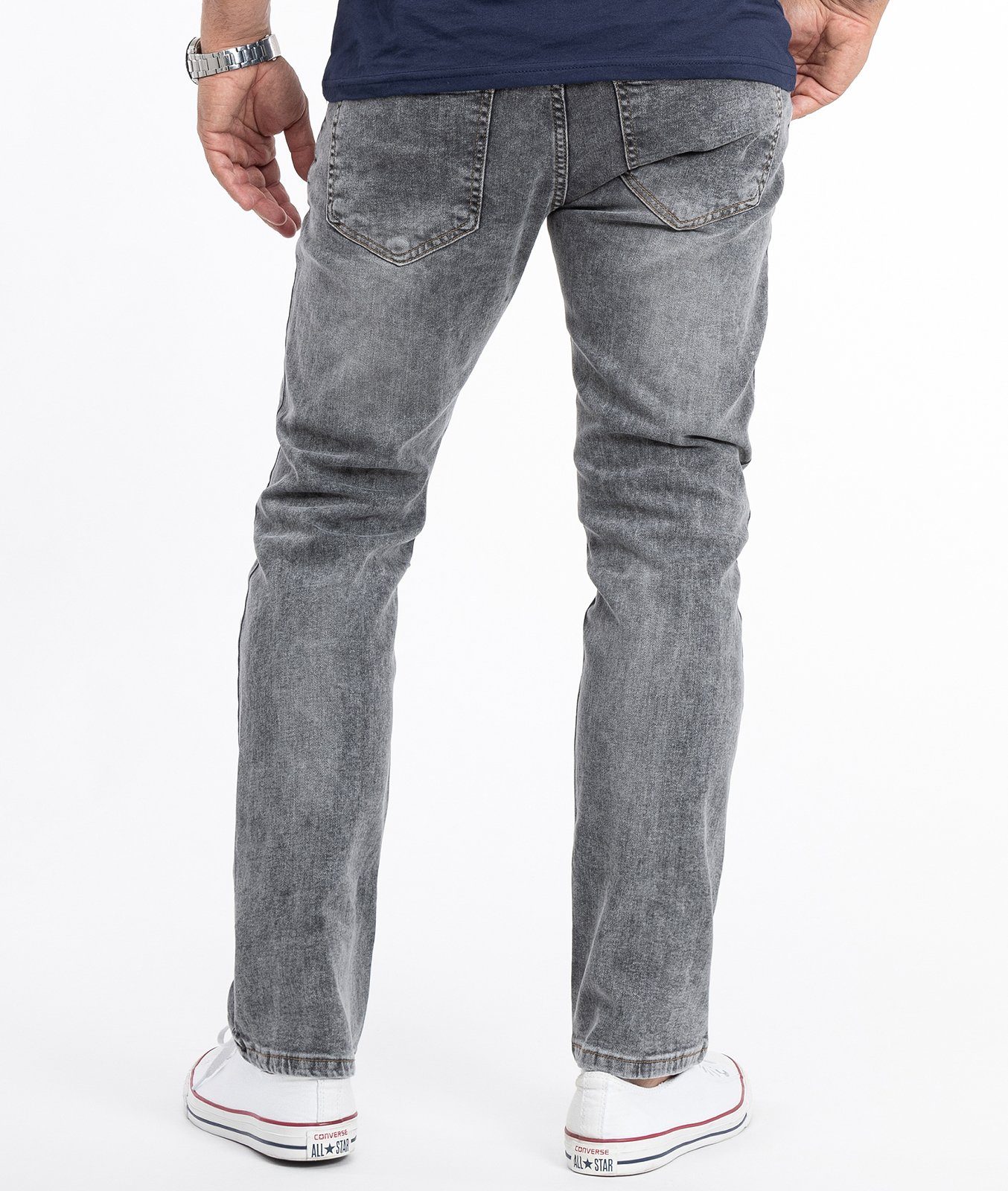 Grau Regular-fit-Jeans Rock Creek Stonewashed RC-2107 Jeans Herren