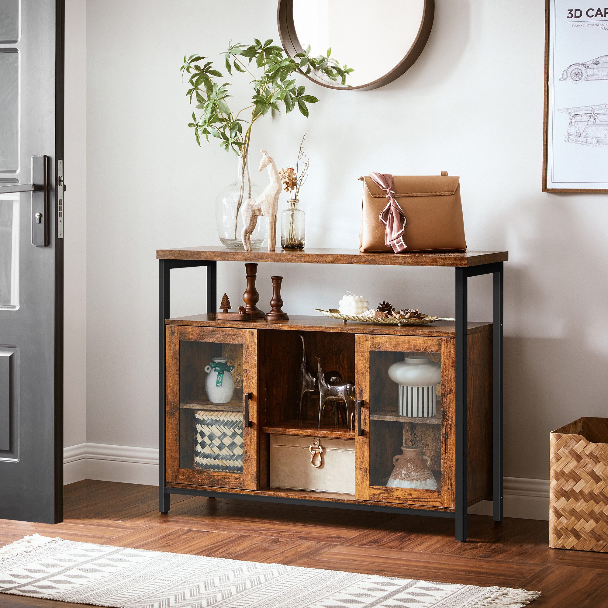 VASAGLE Sideboard Küchenschrank, Stauraumschrank, mit 2 günstig online kaufen