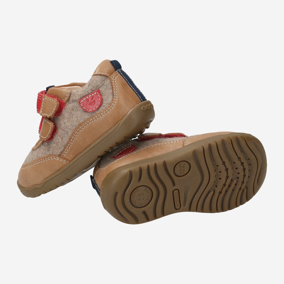 Geox GEOX MACCHIA, Klett in Braun für Kinder Klettschuh