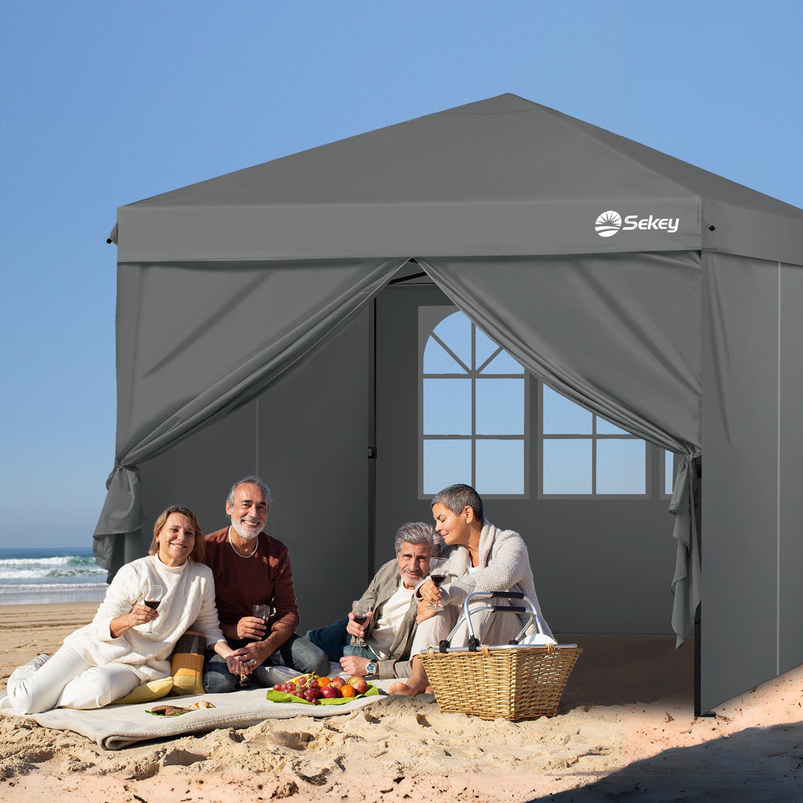Sekey Faltpavillon 300x300 cm Pavillon Gartenpavillon günstig online kaufen