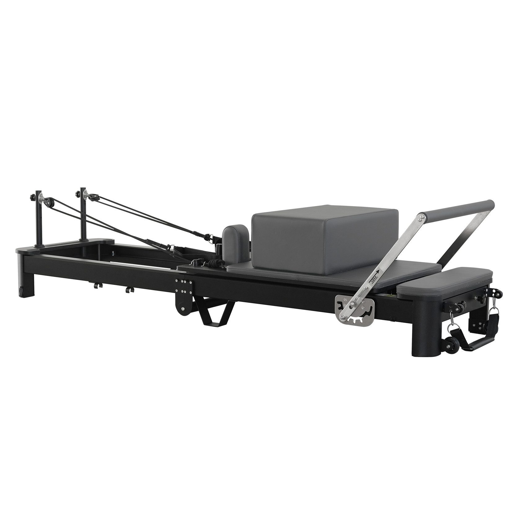 JASPORT Pilates-Reformer P78 aus Aluminiumlegierung, (Pilates Reformer, Sitzpolster, 6 Federn), Klappbares Design mit hochfester Aluminiumkonstruktion