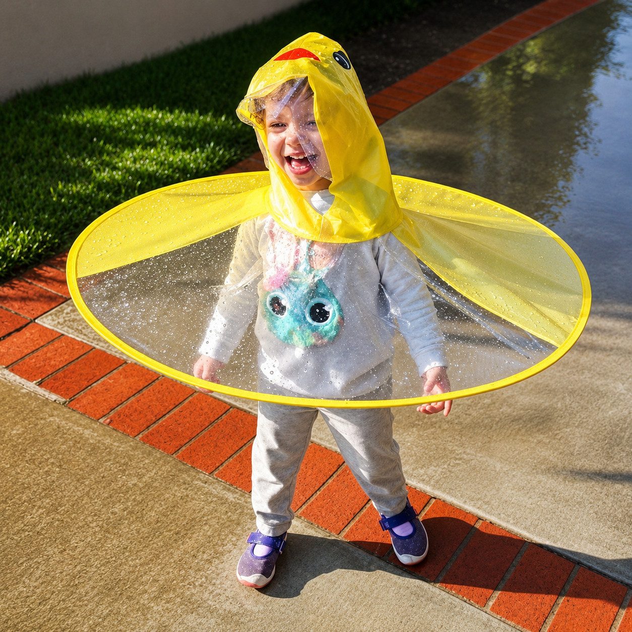 Geschenkehöhle Regenmantel Kinder Regenponcho Ente mit Kapuze – Regenmantel für Jungen & Mädchen Süßer Enten-Look – trocken bleiben mit Spaß bei Regen