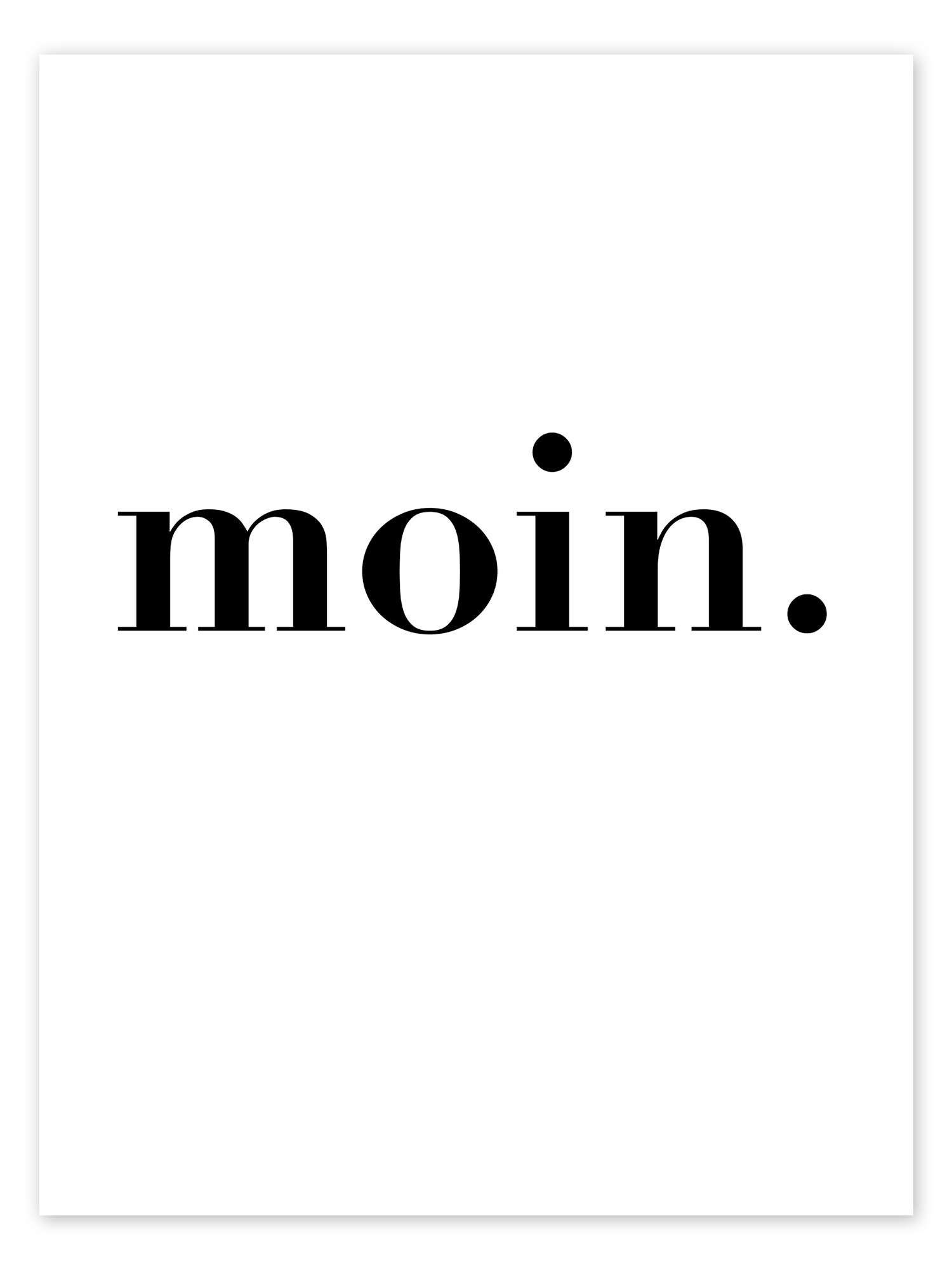 Posterlounge Wandbild Moin, Typobox, erhältlich als Poster, Leinwandbild, W günstig online kaufen