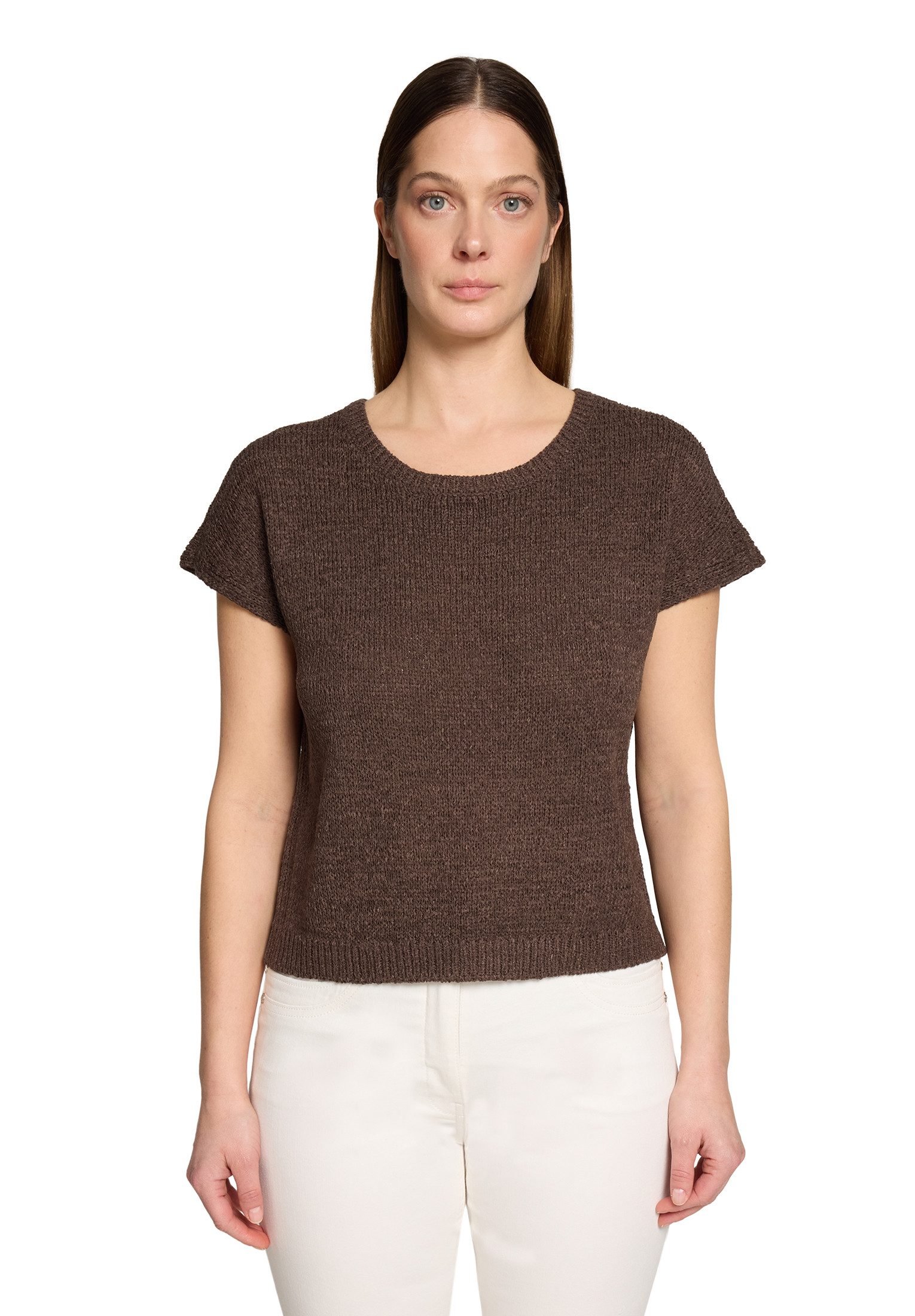 Kurzarmshirt Damen mit U-Boot-Ausschnitt