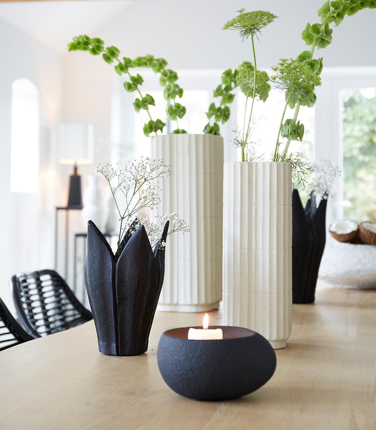 Light & Living Windlicht Teelichthalter ALKA, Schwarz, H 9 cm (1 St) günstig online kaufen