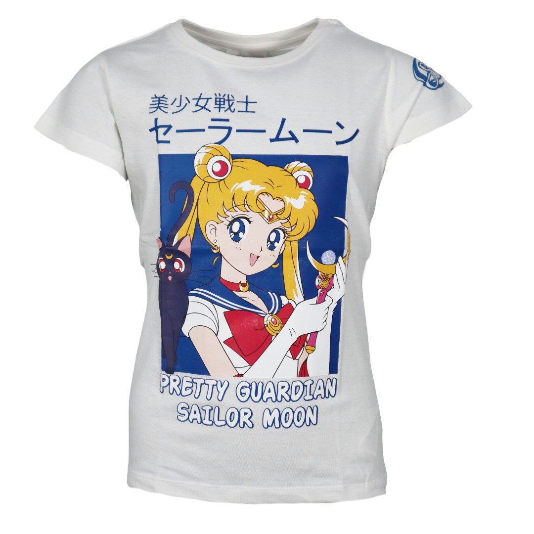 Sailor Moon Print-Shirt Anime Sailor Moon Mädchen kurzarm T-Shirt Gr. 134-164 100% Baumwolle