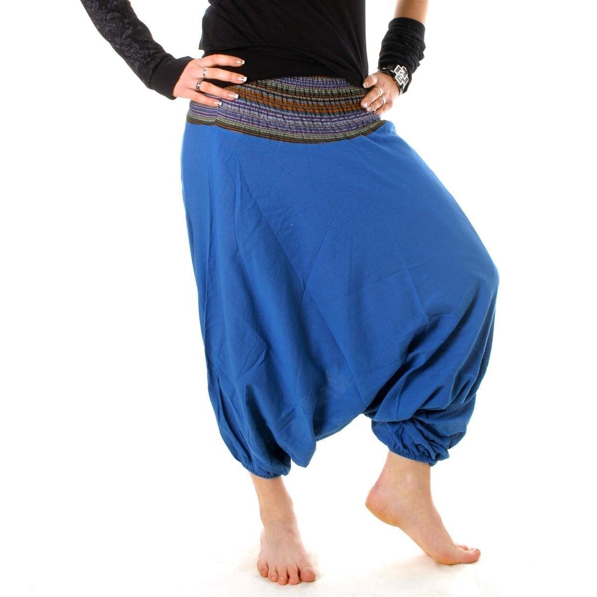Vishes Haremshose Dreiviertel Haremshose elastischer gesmokter günstig online kaufen