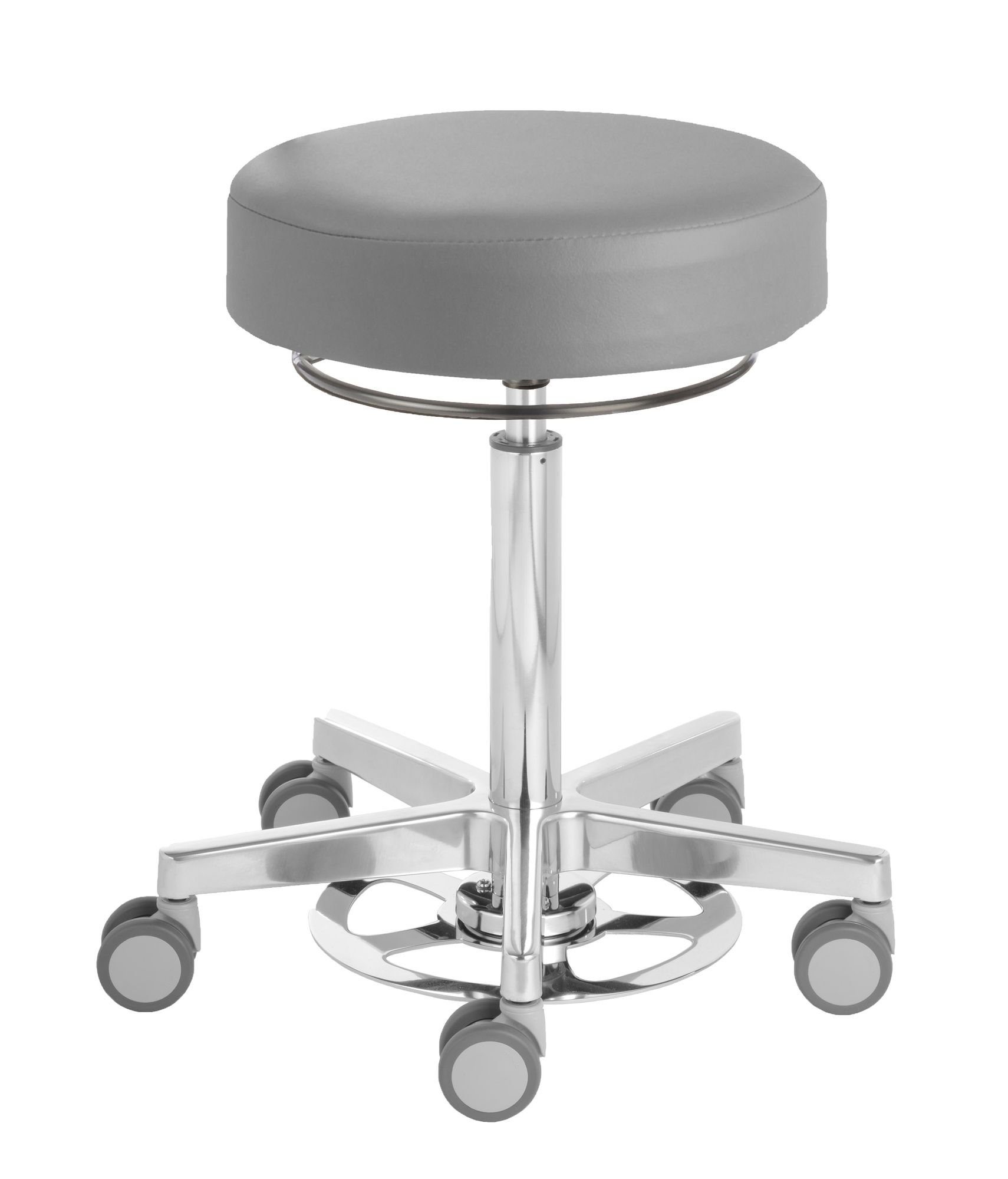 Arbeitshocker Rollhocker Puffi® Le Mans 4391, Sitzhöhe ca. 53 - 73 cm,(Hände frei)