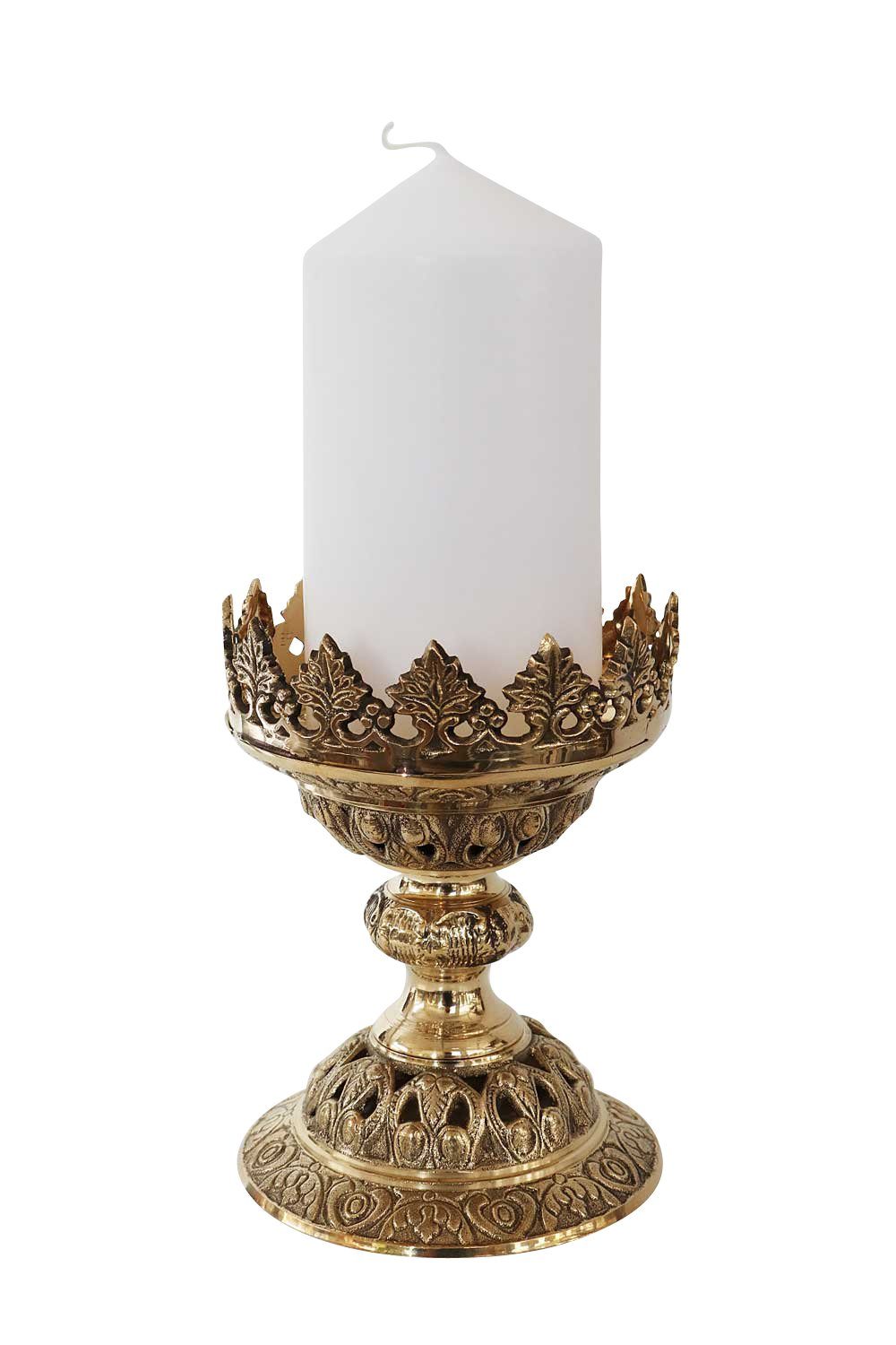 Antik-Stil Altarleuchter Kerzenleuchter go Kerzenständer 16cm Aubaho Leuchter Kerzenständer