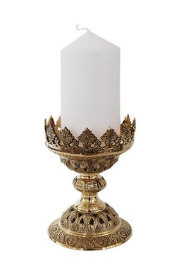 Aubaho Kerzenständer Kerzenleuchter 16cm Leuchter Altarleuchter Kerzenständer Antik-Stil go