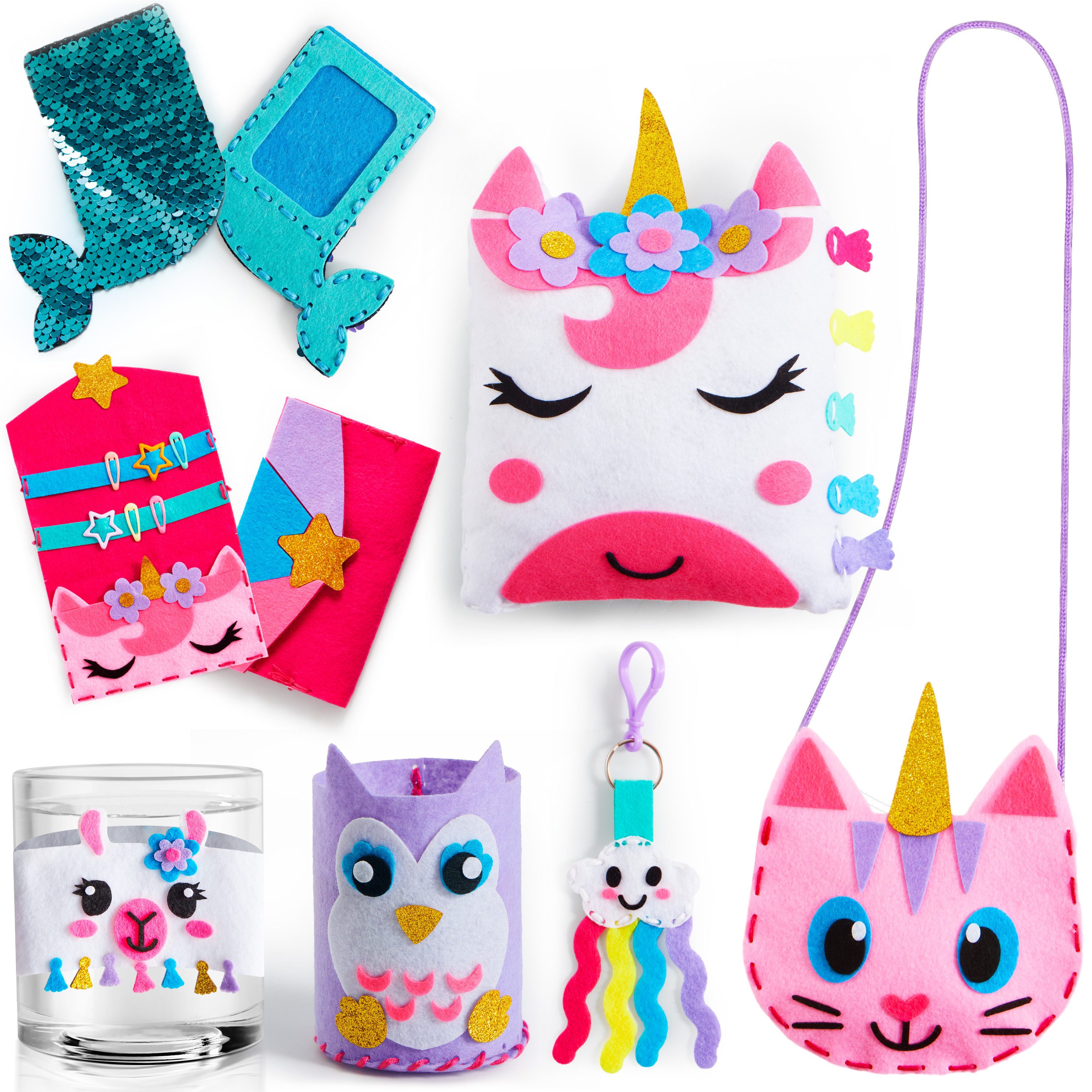 Klever Kits Aufnäher Klever Kits Nähset für Kinder ab 6,7,8,9,10+ Jahre, (7-tlg)