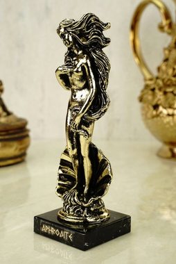 Kremers Schatzkiste Dekofigur Metall Figur Aphrodite nach Boticcelli 15 cm gold glänzend