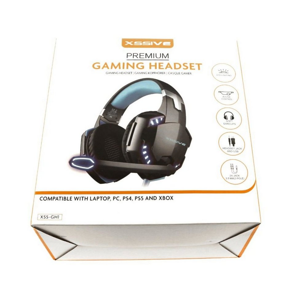 COFI 1453 Premium Gaming Headset Kopfhörer Gamer LED Beleuchtung Kopfhörer