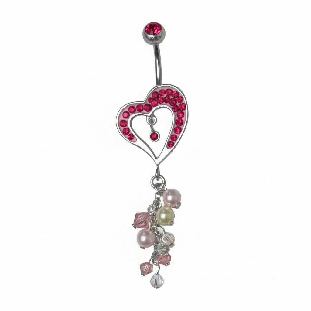 Bauchnabelpiercing Hochwertige Nabelstecker Titansteg/Silber 925 Anhänger Kristalle