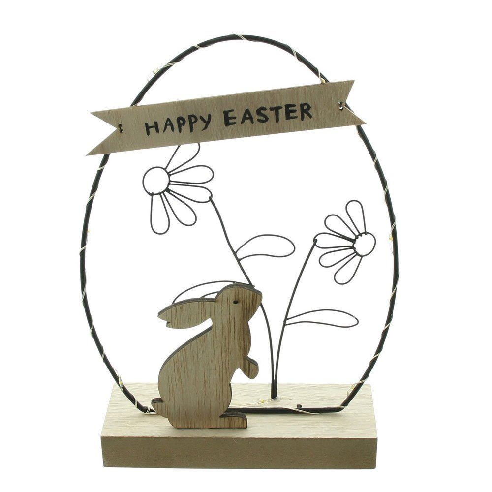 Osterei LED Ei Oster Deko Figur Tisch Skulptur Ostern Beleuchtung Hase