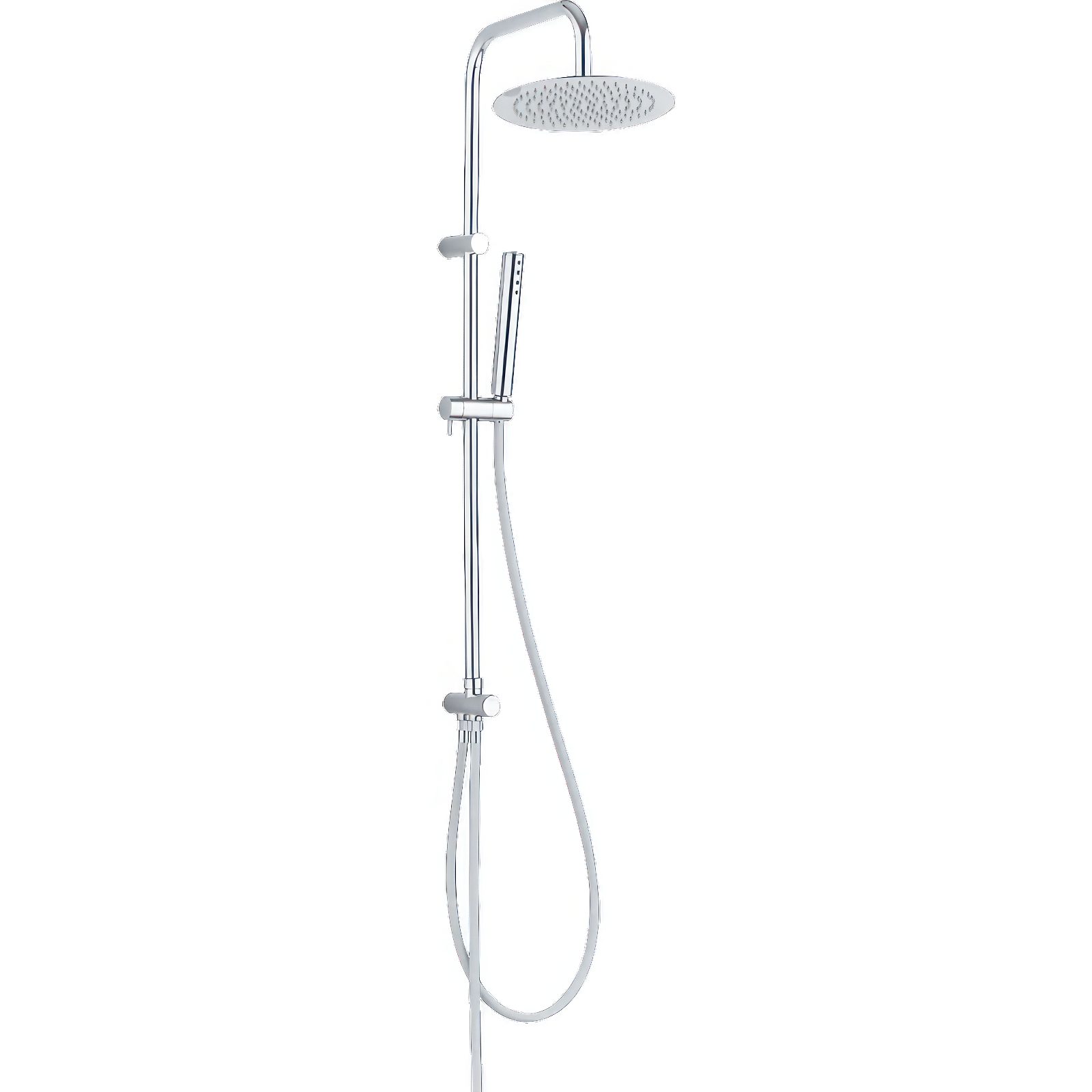 Unterputz Brausegarnitur – Moderne Wand-Duschanlage, Silber, Mit Regendusche & Handbrause, Edelstahl/Messing