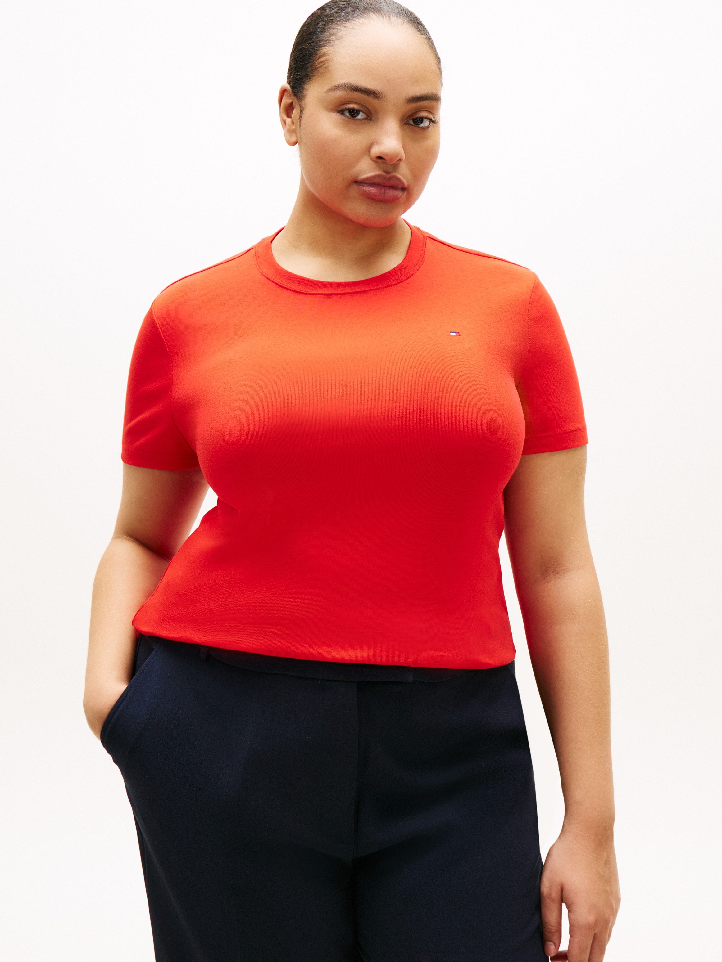 Tommy Hilfiger Curve T-Shirt CRV SLIM CODY C-NK SS in großen Größen