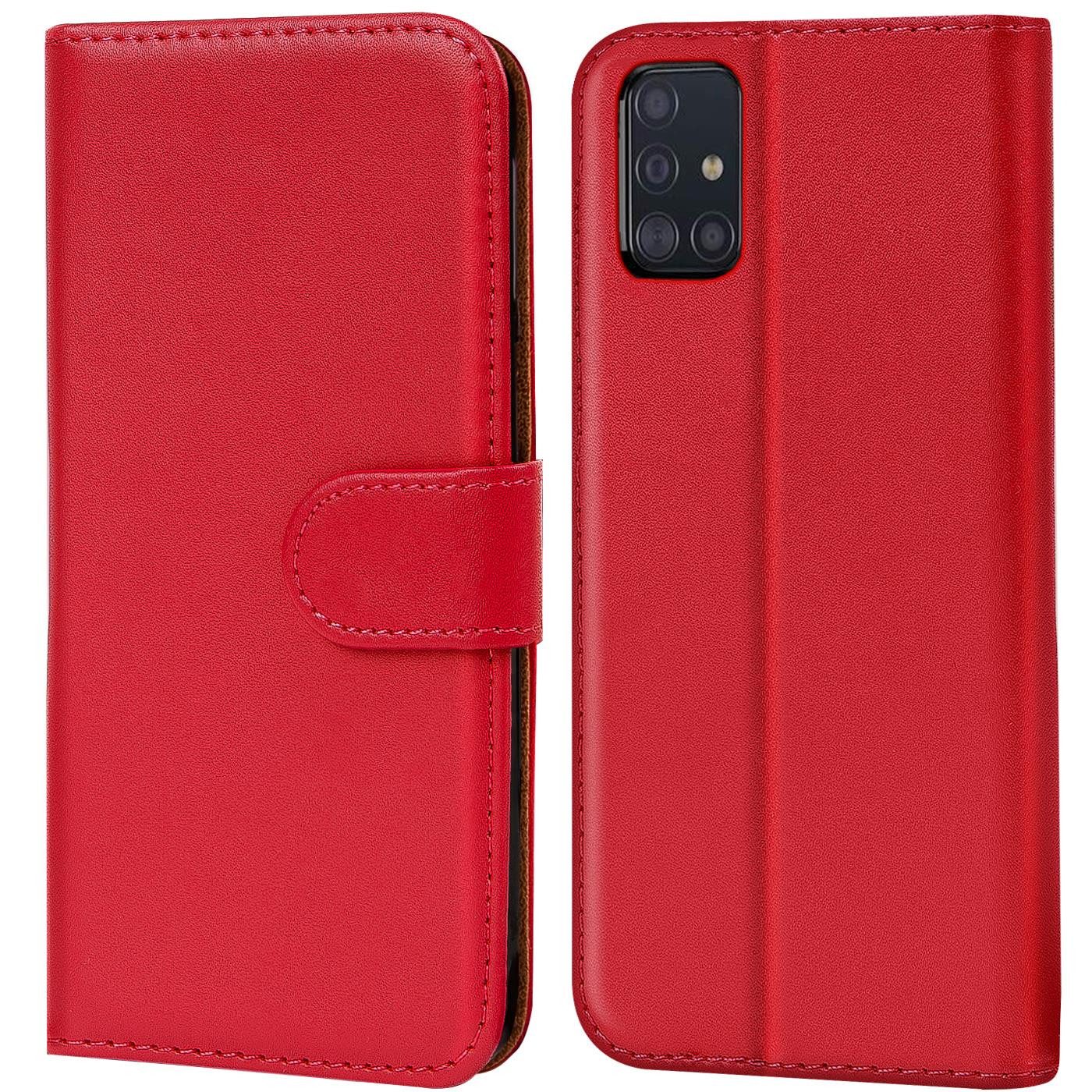 CoolGadget Handyhülle Wallet Klapp Tasche Book Case für Samsung Galaxy A51 6,5 Zoll, Hülle Klapphülle Flip Cover Etui Schutzhülle