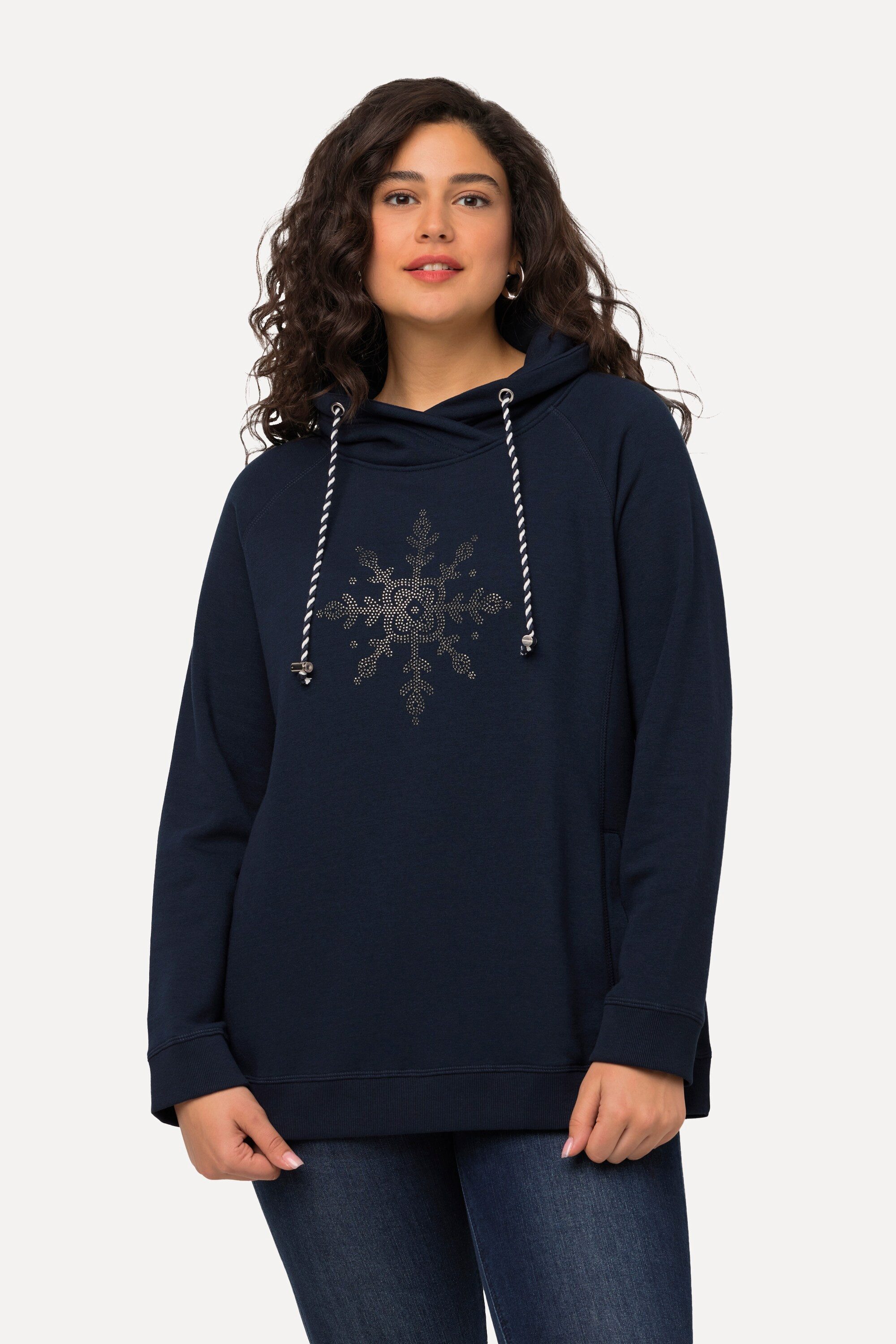 Ulla Popken Sweatshirt Sweatshirt Eisstern Stehkragen günstig online kaufen