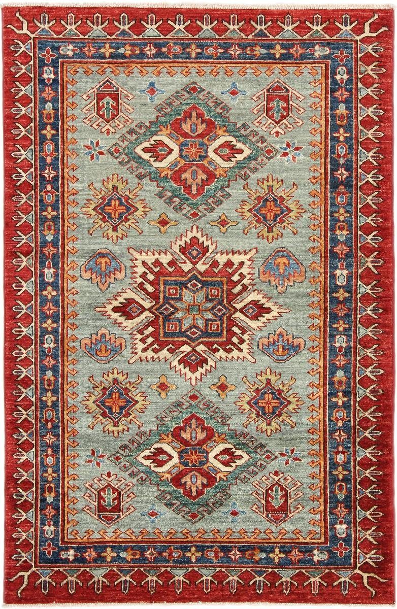 Orientteppich Super Kazak 101x152 Handgeknüpfter Orientteppich, Nain Trading, rechteckig, Höhe: 5 mm