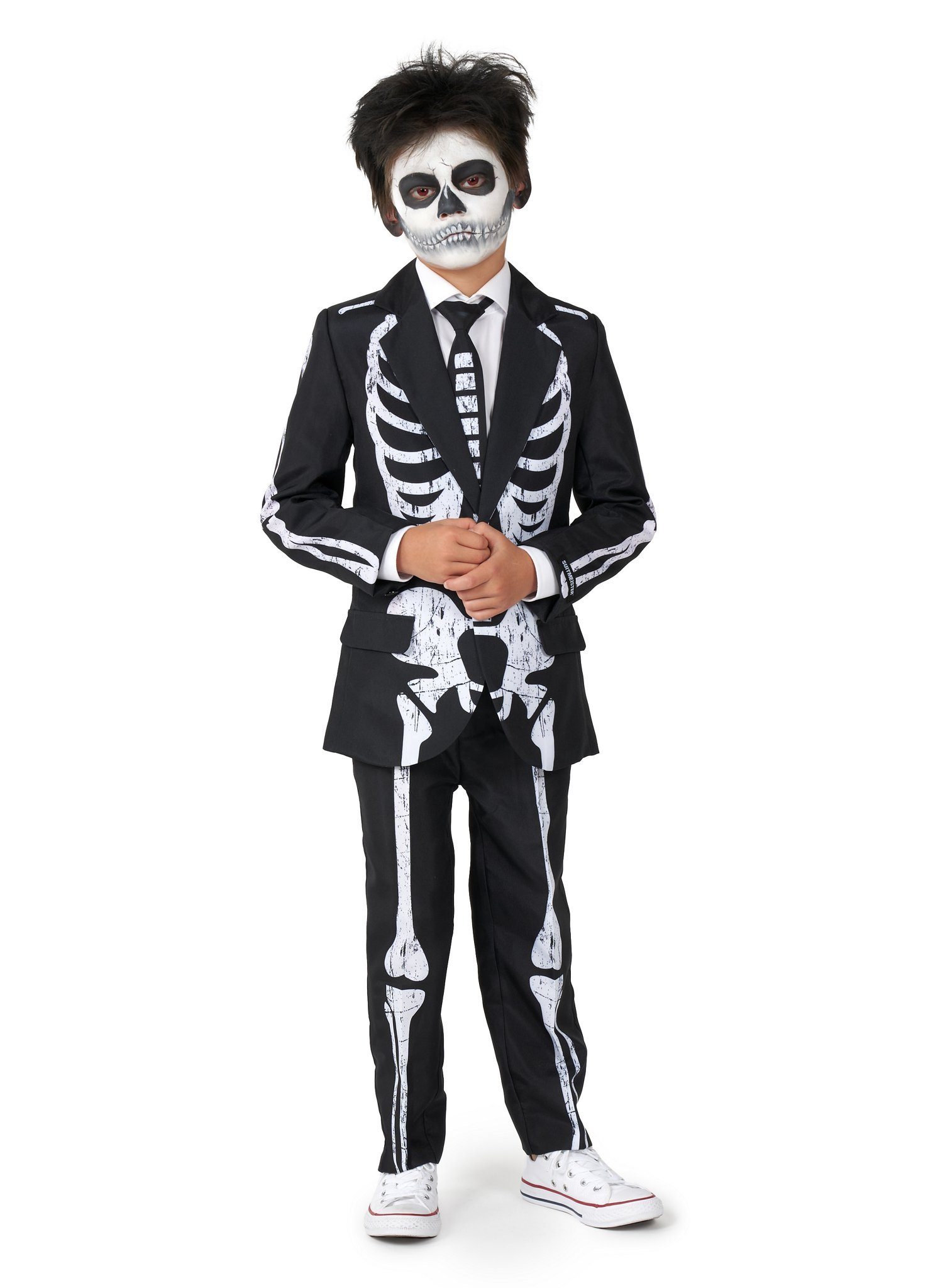Opposuits Partyanzug Boys Skeleton Grunge, Sorgt für ein bleibendes Lächeln: cooler Anzug für schräge Schurke