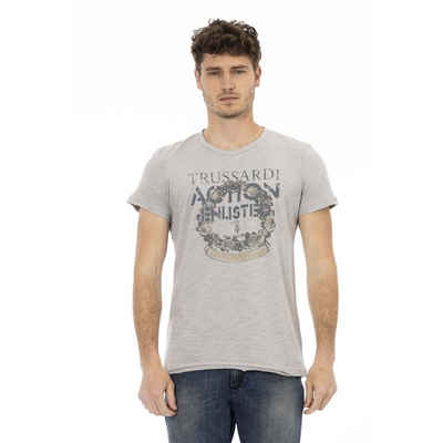 Trussardi T-Shirt Trussardi Action T-Shirts, Grau Es zeichnet sich durch das Logo-Muster aus, das eine subtile, aber stilvolle Note verleiht