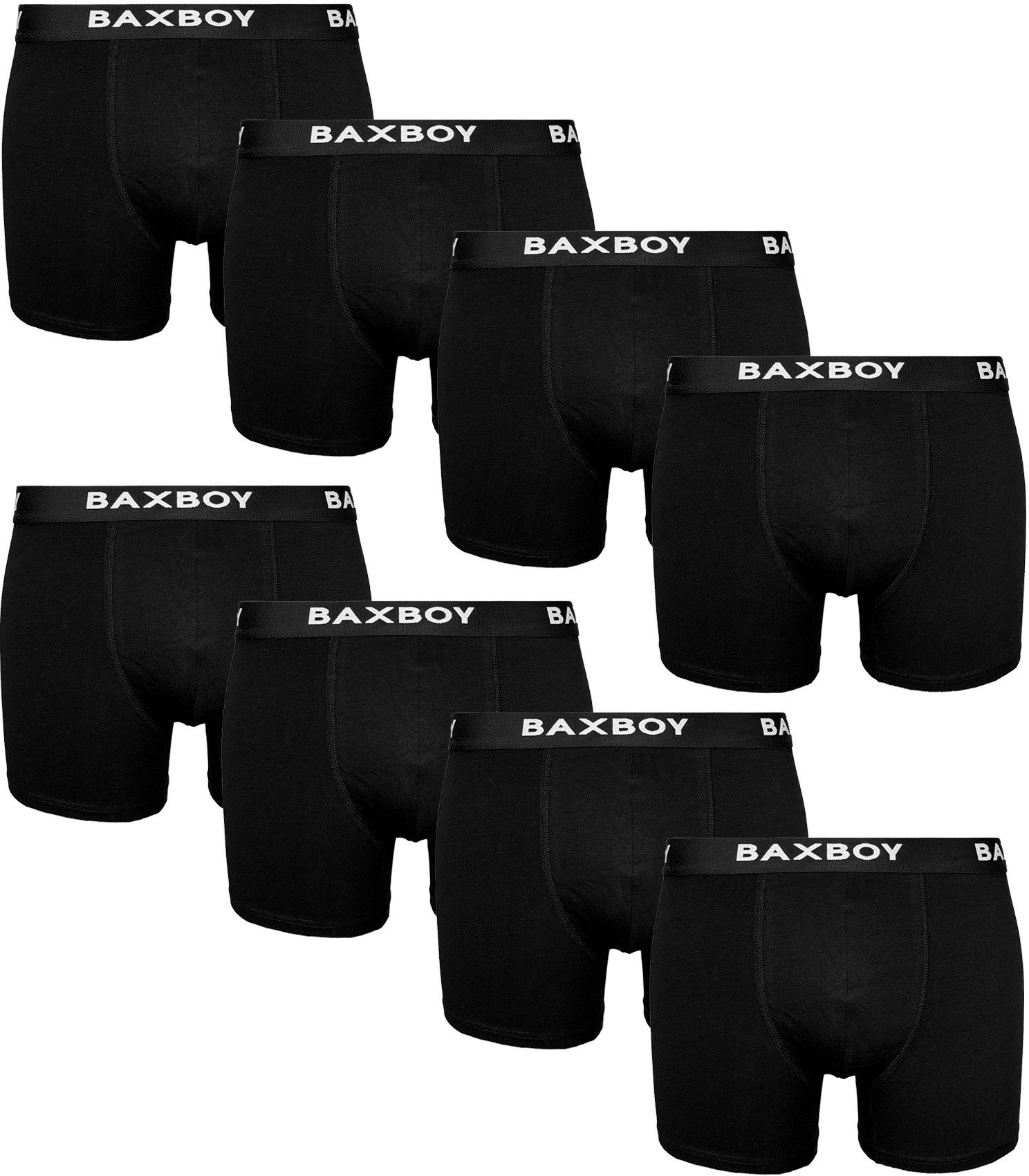 Baxboy Boxershorts Boxershorts Herren 8er Pack S-2XL Multipack mit elastisc günstig online kaufen