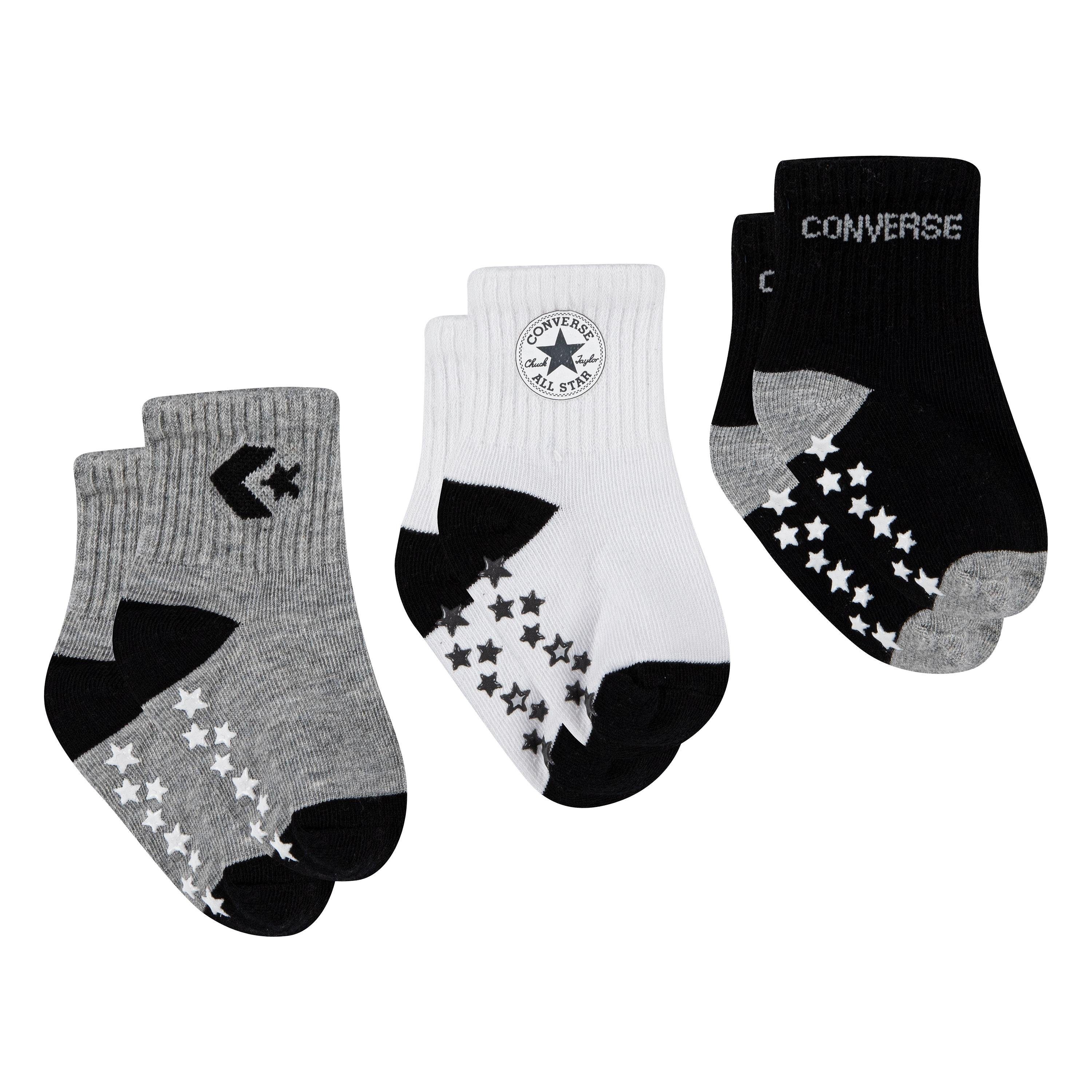 Converse ABS-Socken CHN CNVS A/O STAR GRIPPER PACK (3-Paar) für Kinder, mit Silikon-Gripper, aus weichem Strickmaterial – Bild 3 von 3