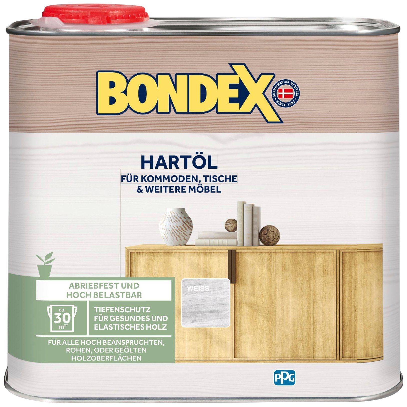 Bondex Holzöl »HARTÖL«, Weiß, 2,5 Liter Inhalt
