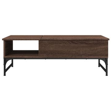 vidaXL Couchtisch Couchtisch Braun Eichen-Optik 100x50x35 cm Holzwerkstoff Metall