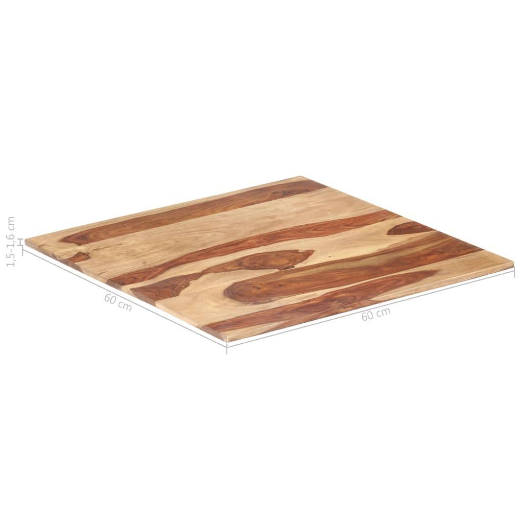 vidaXL Tischplatte Tischplatte St) cm Massivholz (1 Palisander mm 60×60 15-16