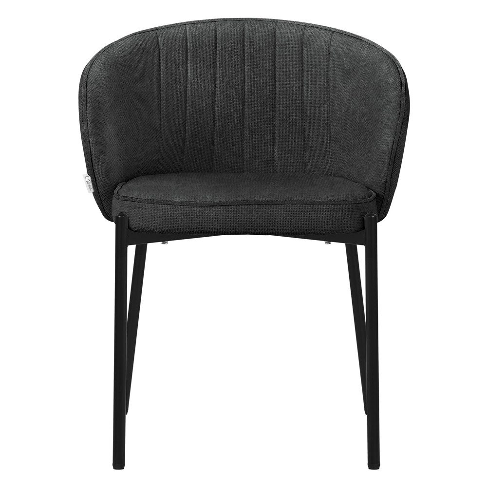 ML-DESIGN Polsterstuhl Esszimmerstühle mit Armlehne & Rückenlehne Ergonomische moderne Design (6 St), Armlehnstuhl mit Metallbeine 6er Set Anthrazit Lounge Sessel bis 120kg