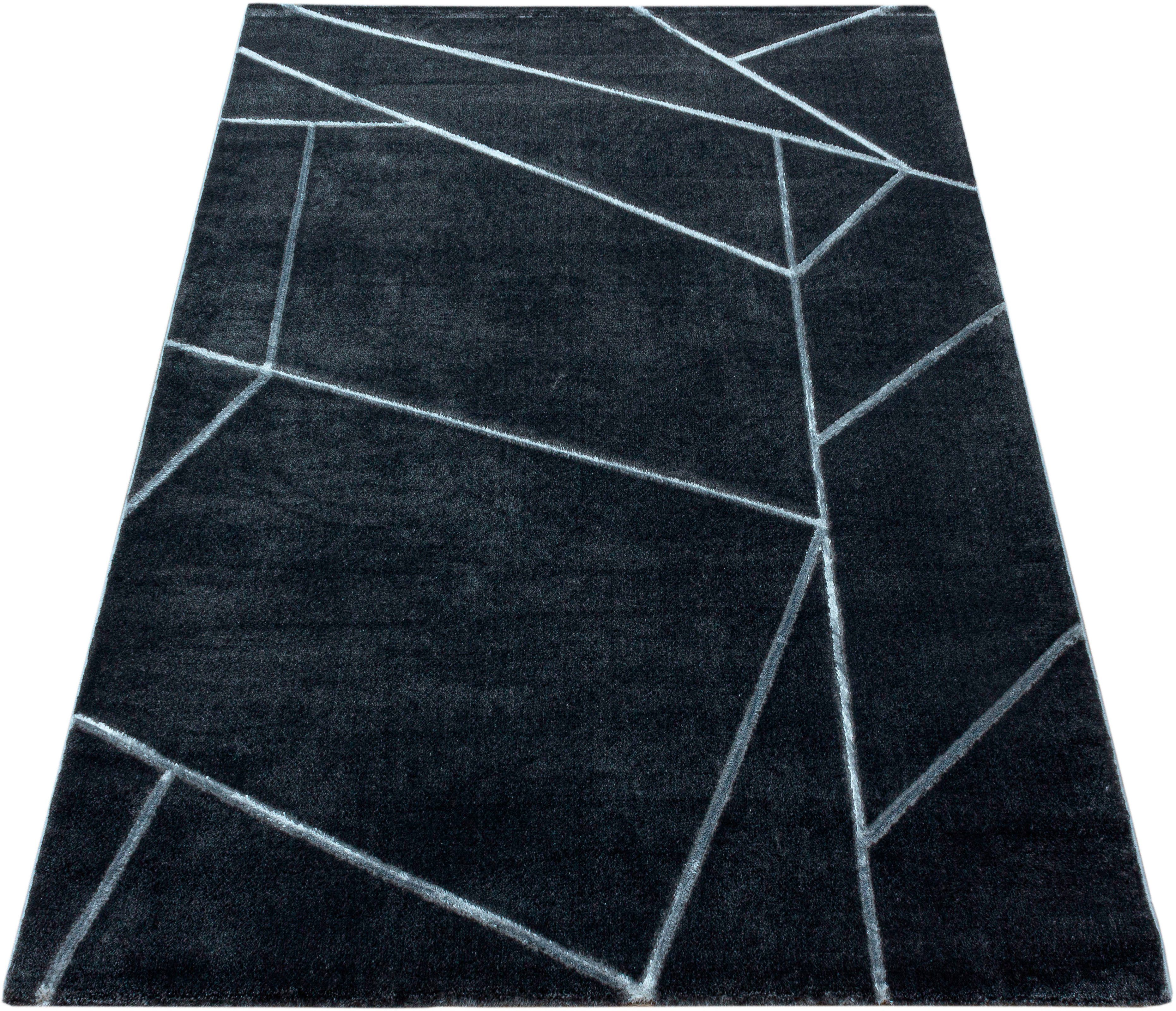 Teppich Topkapi 200, Festival, rechteckig, Höhe: 12 mm, Kurzflor, Marmor Optik silberfarben/grau