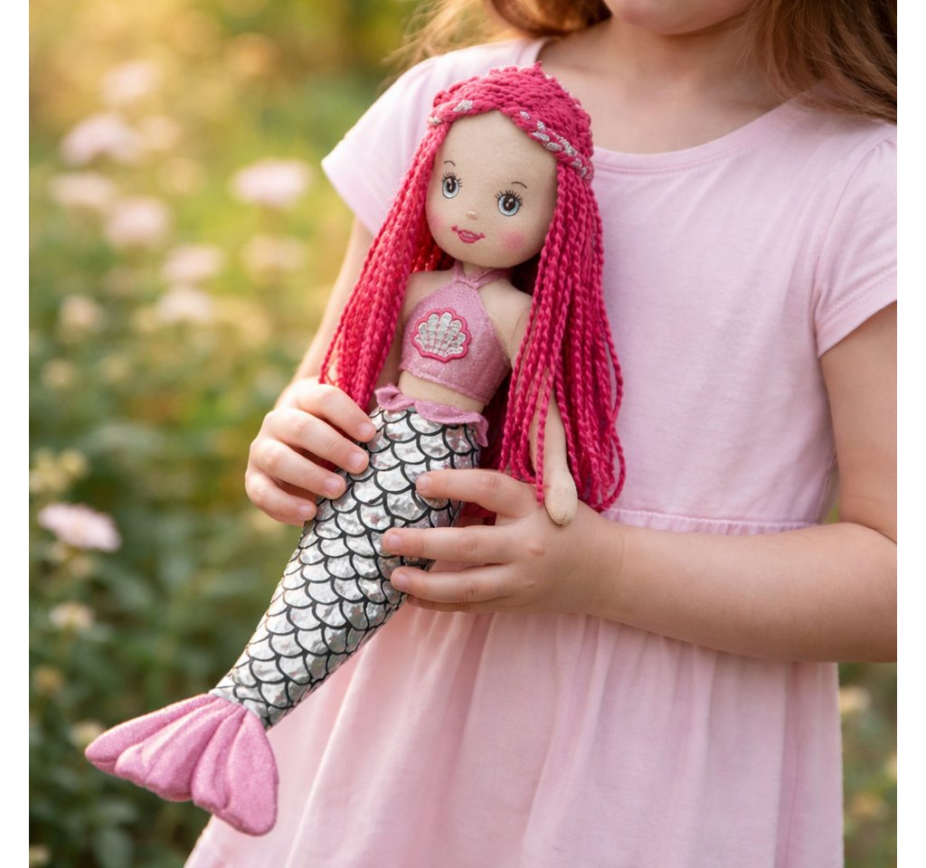 Sweety-Toys Meerjungfrauenpuppe Sweety Toys 13333 Stoffpuppe Meerjungfrau Prinzessin 45 cm pink