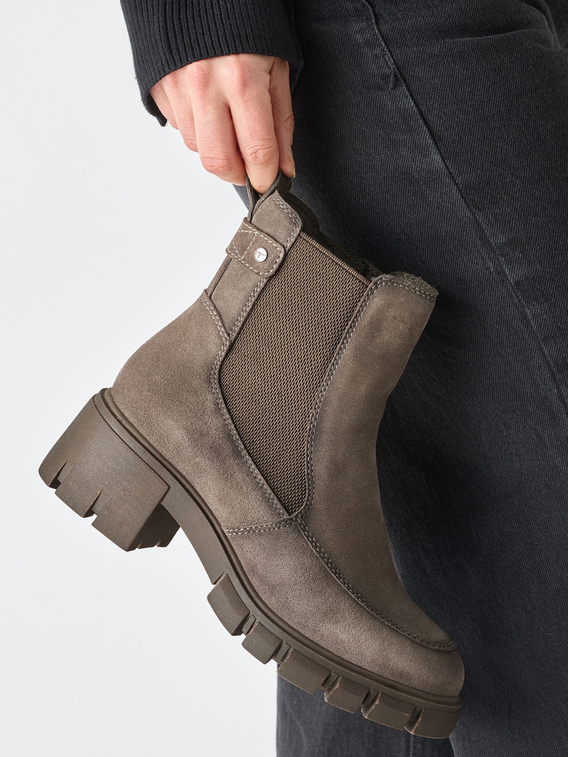 Tamaris TOUCH-IT aus Leder Blockabsatz 1-25822-45 Chelseaboots TOUCH-IT