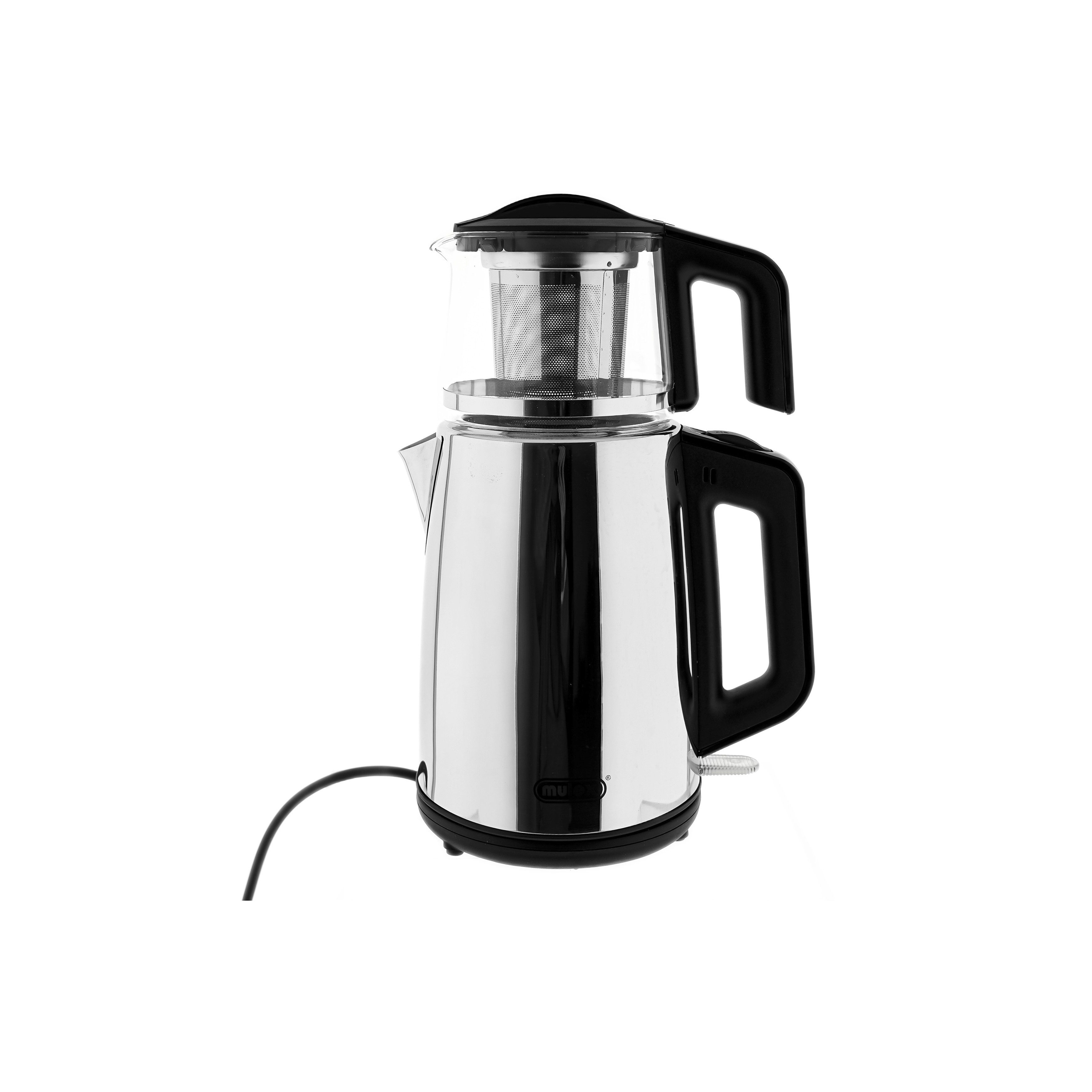 Mulex Wasser-/Teekocher Tee Express 2-in-1 Teekocher & Wasserkocher aus Edelstahl - 1,2L + 2L