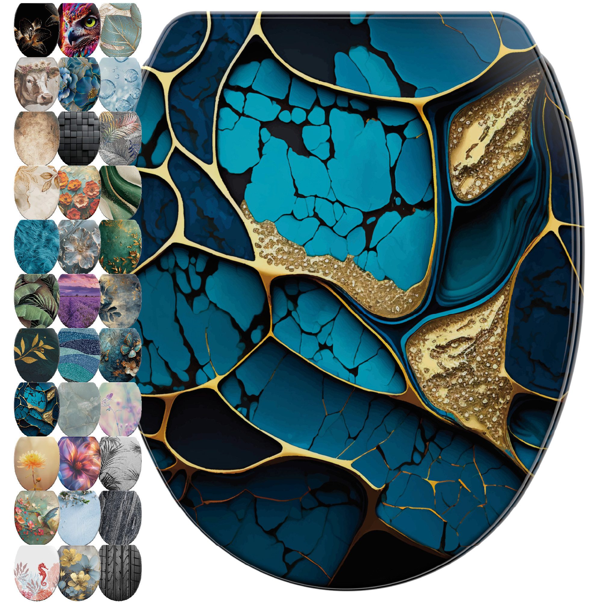 Sanilo WC-Sitz mit Absenkautomatik & Top Fix in vielen Designs, hochwertig, abnehmbar, leichte Montage von oben, mit Schraubenzieher