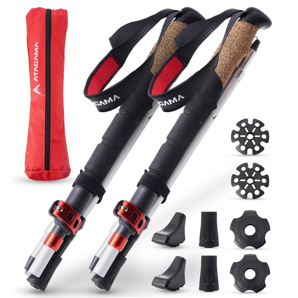 Atacama Wanderstock ATACAMA Nordic Walking Stöcke Damen und Herren Wanderstöcke Faltbar, Wanderstöcke Teleskop aus Carbon - Walking Stöcke - Trekkingstöcke