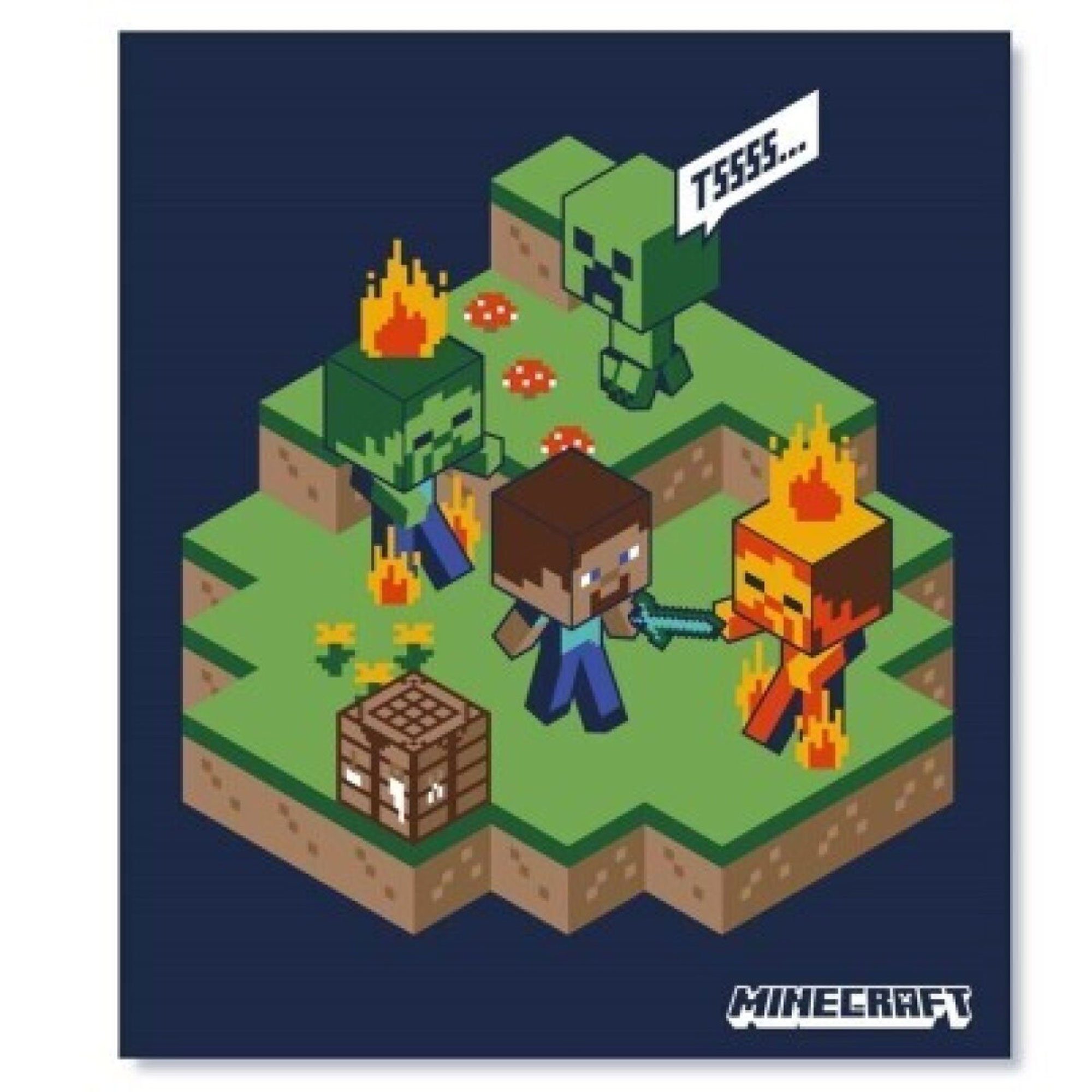Kinderdecke Minecraft - Kuscheldecke Fleecedecke - Розмір 100x140 cm, empireposter