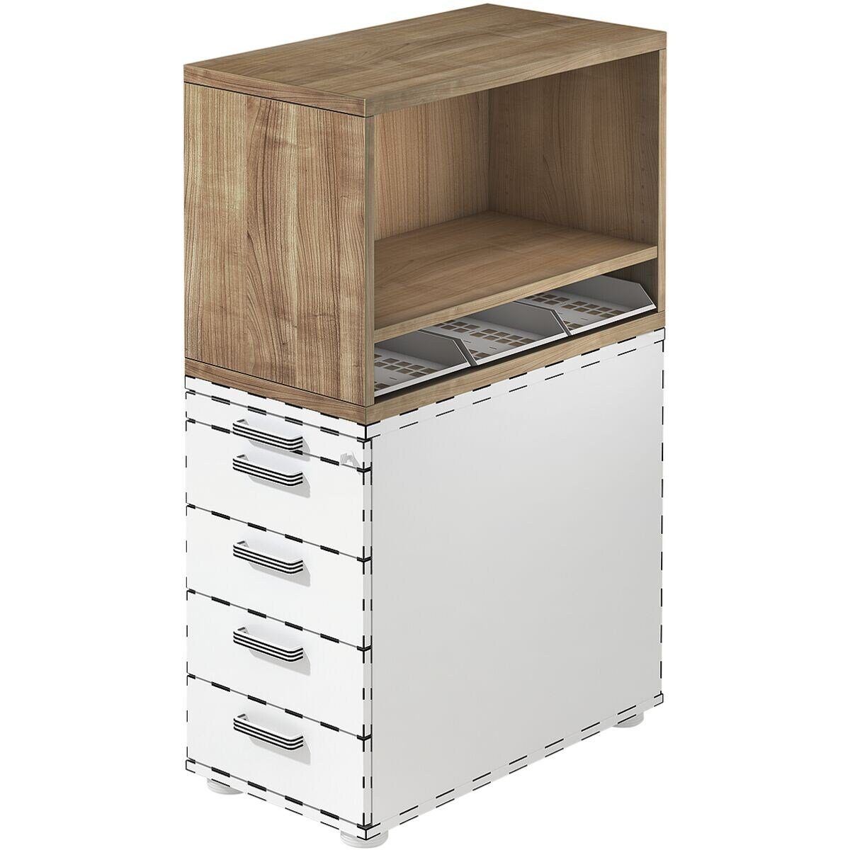 Otto Office Premium Container OTTO Office Line I inkl. 3 Briefablagen in Führungsschienen